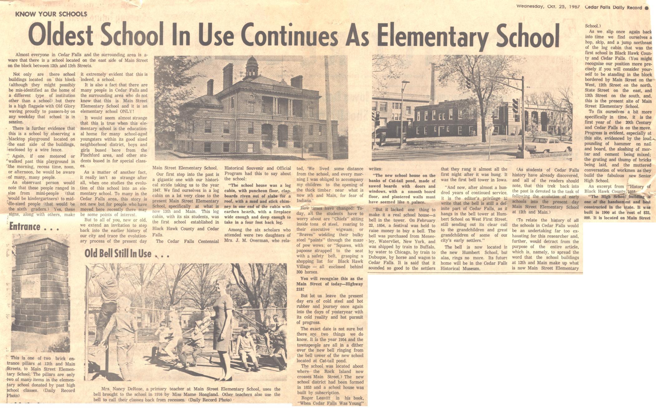 Oldest School In Use Continues As Elementary School