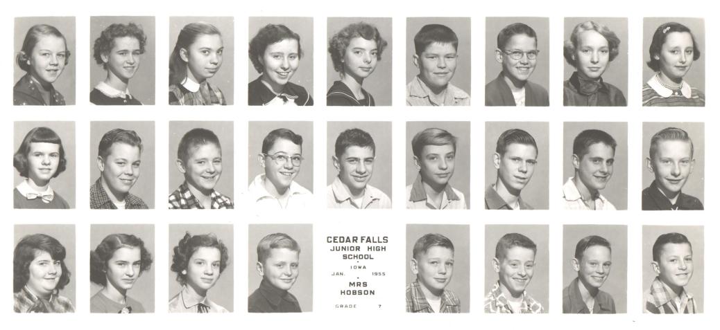 Mrs. Hobson's 7th Grade Home Room (1955)