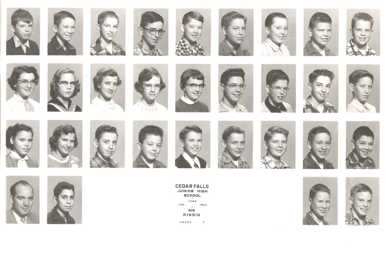Mr. Kindig's 7th Grade Home Room (1955)